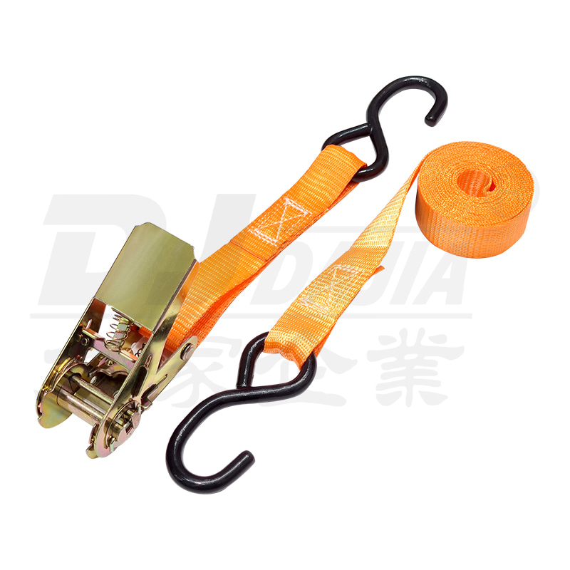 1 "(25 mm) 500 kg 5m ratelbanden Auto transporter Tie Down -riemen met S Hook